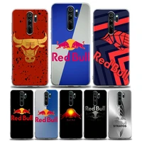 clear phone case for redmi 10c note 11 11s 11t 10 10s 9 9s 8 8t 7 pro 5g 4g plus silicone case cover red energy bull hot drink