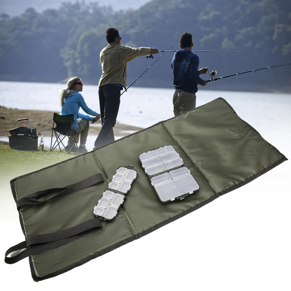 

Foldable Fishing Unhooking Mat Carp Landing Mat + 2pc Lure Box Tackle Tools Fishing Tools Fishing Accessories