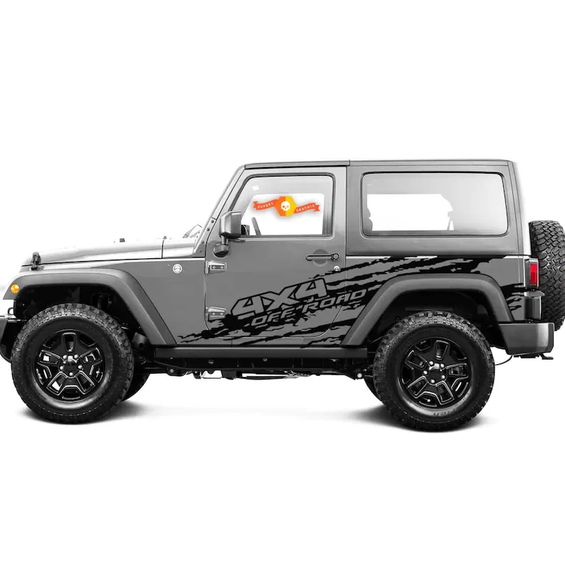 

4x4 Off-road side door graphics для Wrangler 2 door-11212