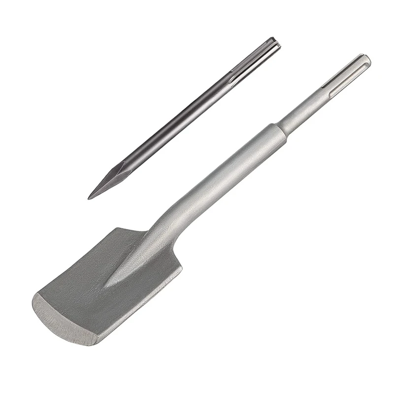 Clay Spade,17X4.3 Inch SDS-Max Shank, 40Cr Steel Jackhammer Bit Trenching And Digging Shovel Bit For Gravel,Freeze Soil