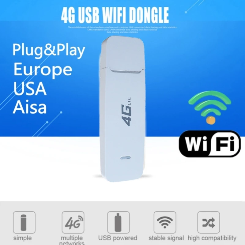 

W800 Wi-Fi USB 4G модем Hotspot Cat4 150 Мбит/с мобильный 4G LTE модем внутри Wi-Fi антенна слот для Sim-карты