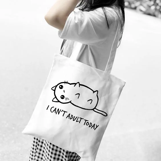 

Canvas Bag Shopper Bags White Shoulder Messenger Hand Bags 2022 New Lovely Simple Letters cute vintage Casual Painting Handbags