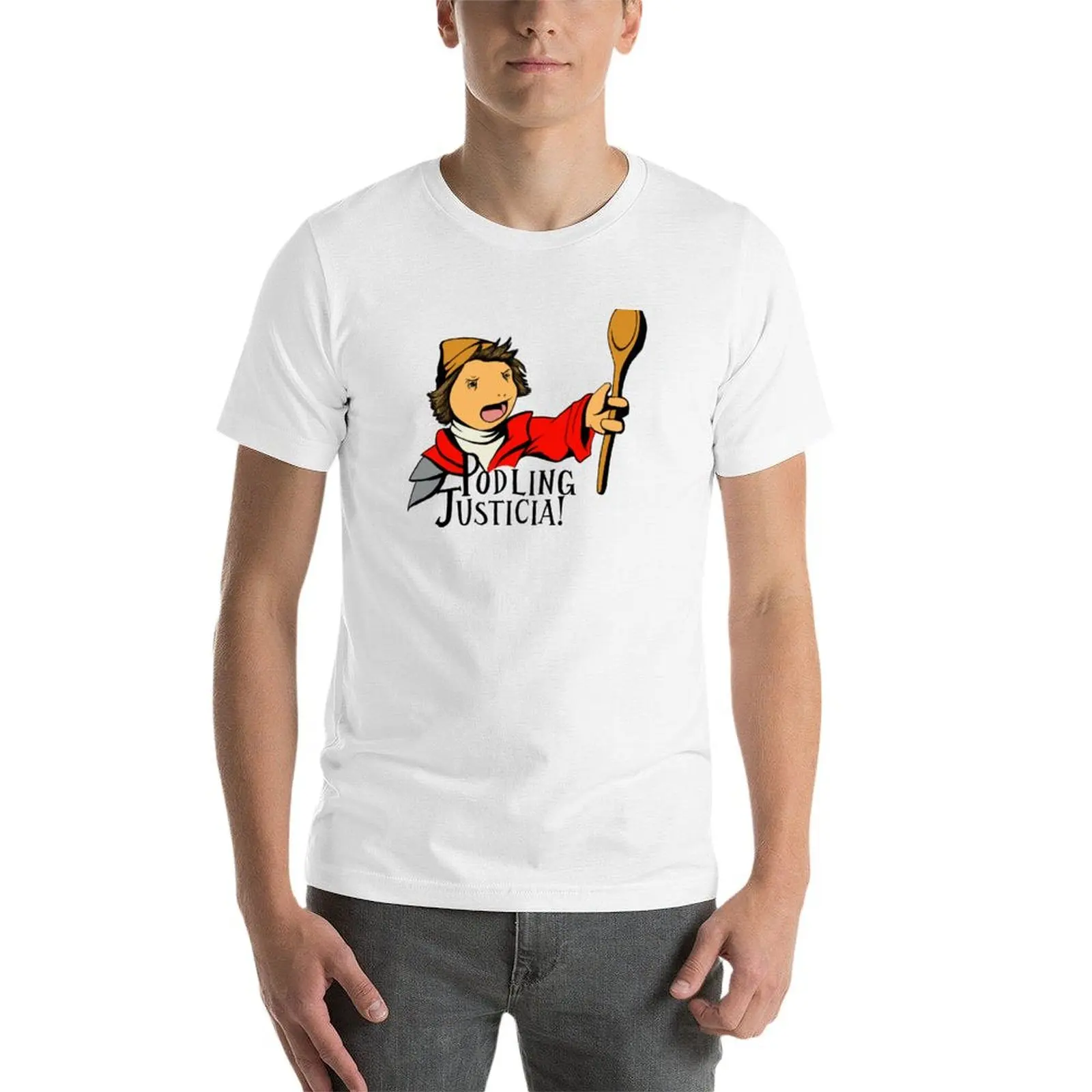 Фото Футболка Podling Justicia Color, хлопковая футболка из 100% хлопка, футболки в стиле аниме для мужчин, хлопковые футболки для мужчин, забавная футболка №3