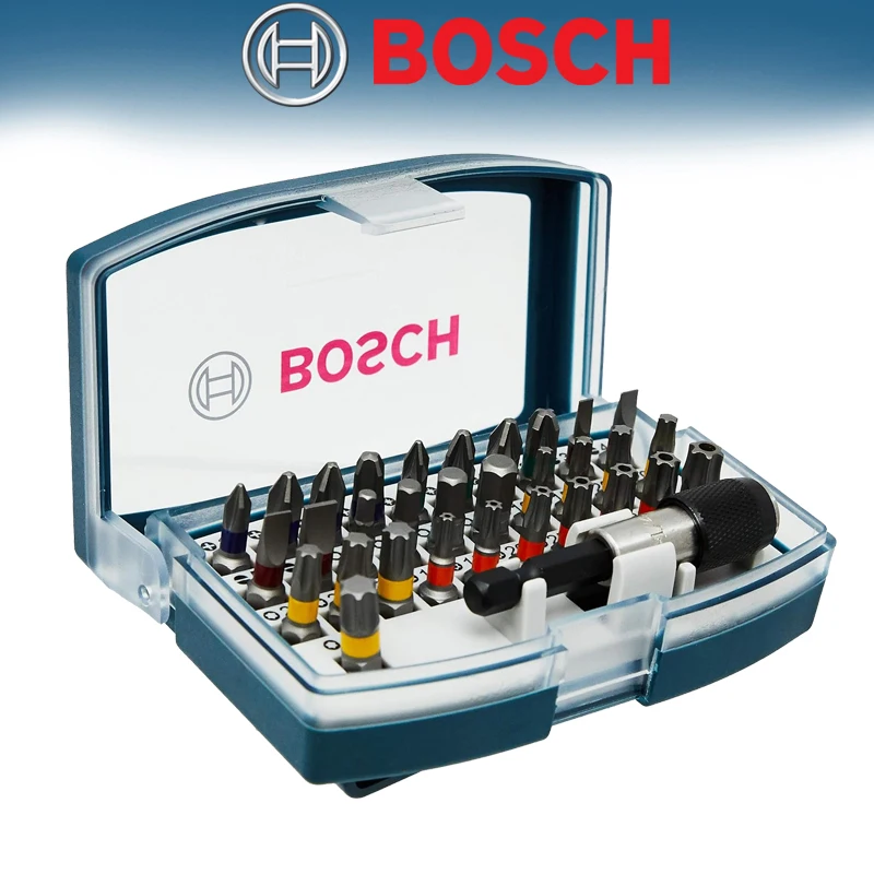 

BOSCH 2607017359 Набор отверток, 32 шт., высококачественная сталь, высокопроизводительные, прочные, прочные, аксессуары для электроинструментов