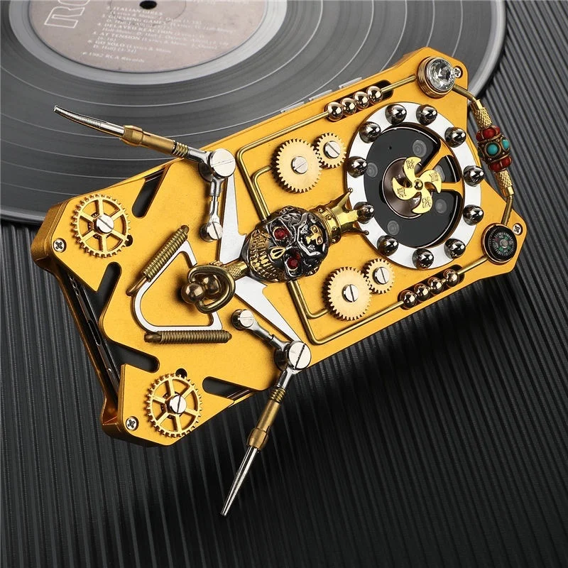 

Металлический защитный чехол в стиле ретро с черепом и механическим снаряжением для Huawei Mate 40 Pro Plus, роскошный противоударный чехол