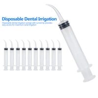 wholesale 100pc disposable dental irrigation syringe curved tip 12cc teeth whitening clean injector oral hygiene care instrument