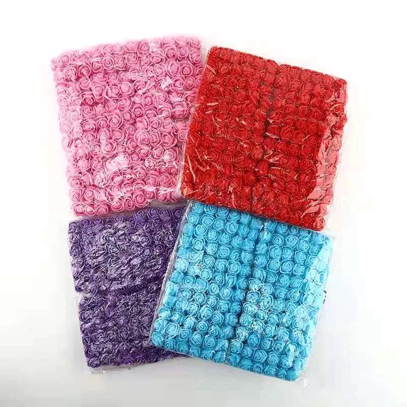 Искусственные мини-розы из пенопласта 144 шт. 2 см разноцветный свадебный цветок