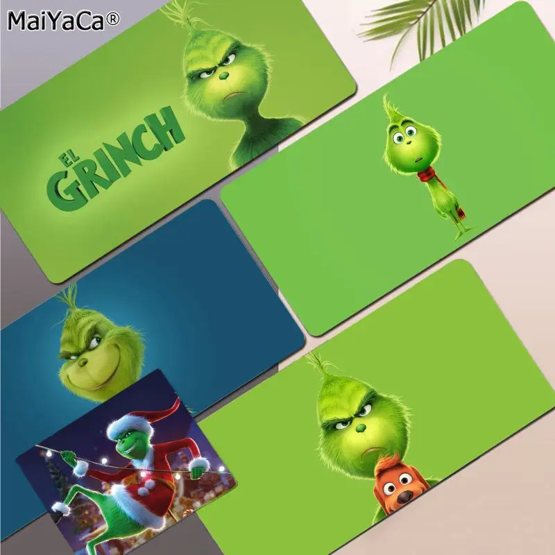 Рождественский S-Зеленый S-Grinch милый прочный коврик для мыши Размер офиса длинный