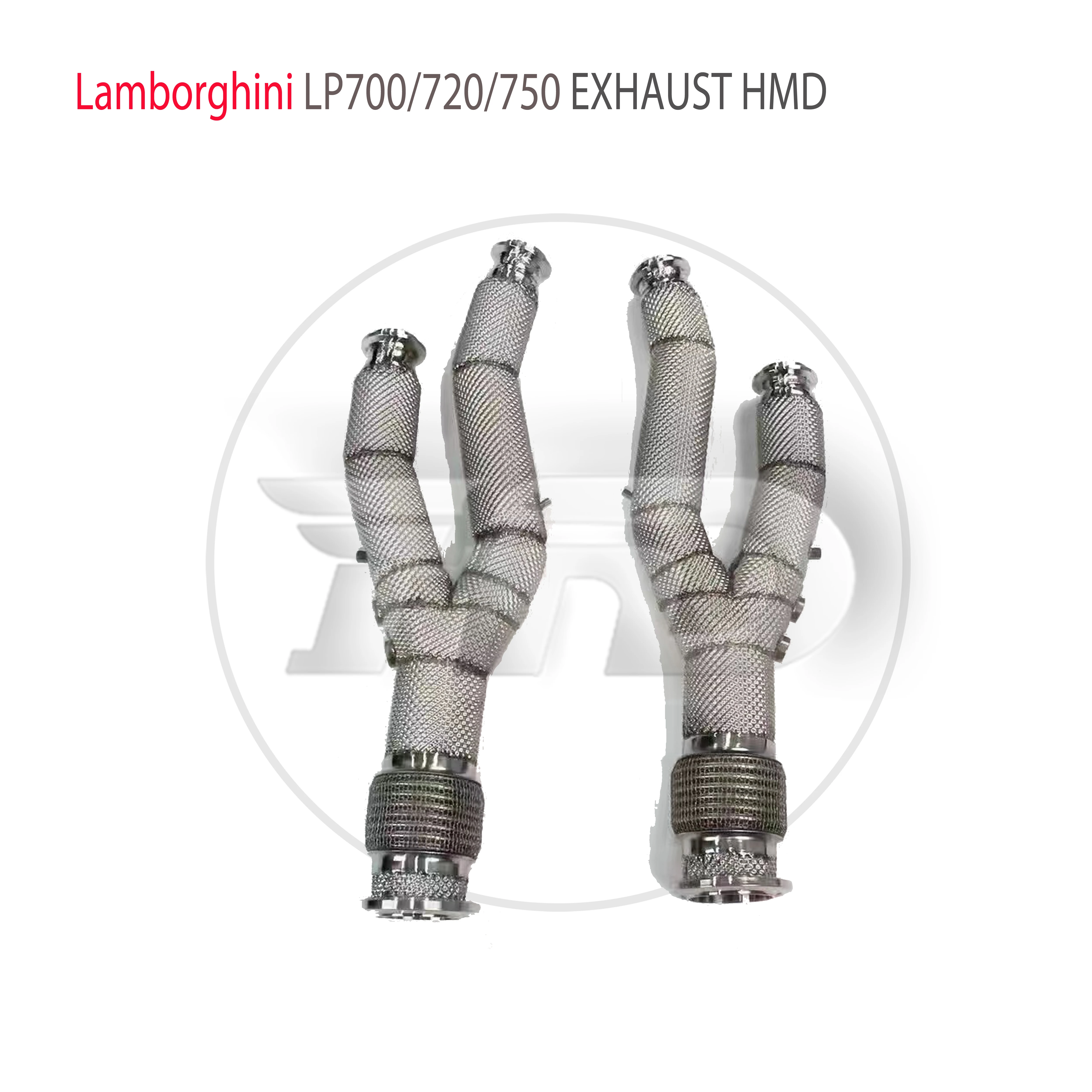 

HMD Car Accessories Exhaust System High Flow Performance Downpipe for Lamborghini Aventador LP700 LP720 LP750 With Catalytic