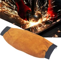 1 pair leather welding work arm sleeves for men women heat flame resistant cowhide leather arm protection for welder 18 1 long