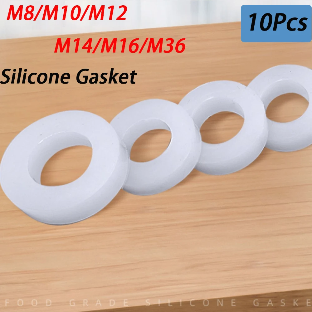 

Силиконовые шайбы M8~M36 белые 10 шт.