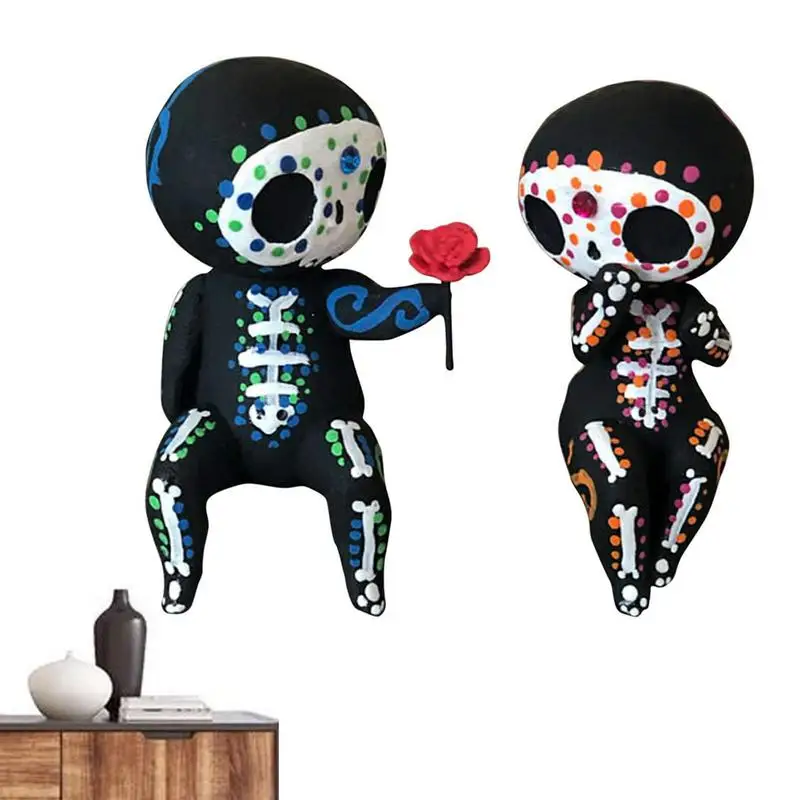 

Sugar Skull Decor Beach Decorations For Home Skull Head Skeleton Figurine Statue Display Hand Crafts Home Decor Collectible