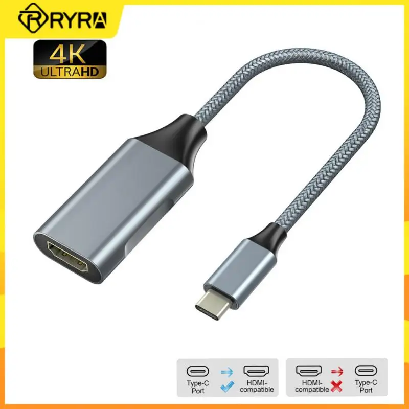 

RYRA USB C к HDMI-совместимый кабель Type-C к HD-MI HD ТВ адаптер 4K конвертер для ПК ноутбука MacBook Huawei