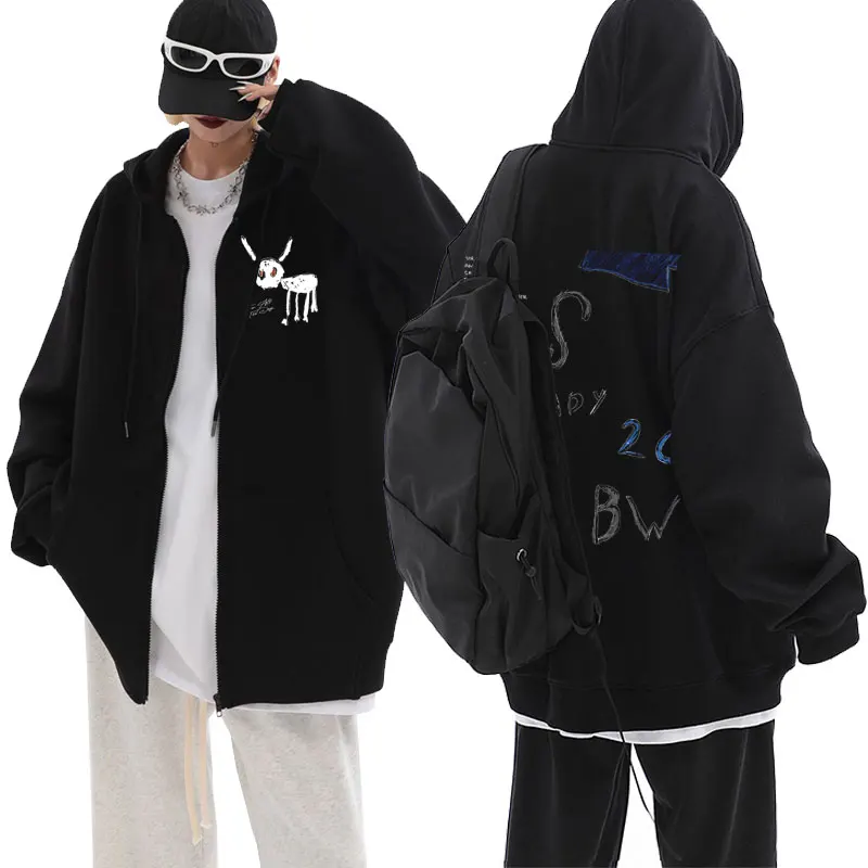 Мужская толстовка с капюшоном на молнии