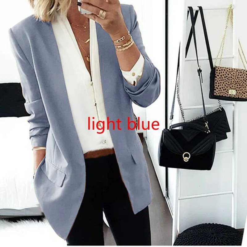 2023 Autumn and Winter New Hot Sale Slim Solid Color Fashion All-match Small Suit Jacket Women Clothing