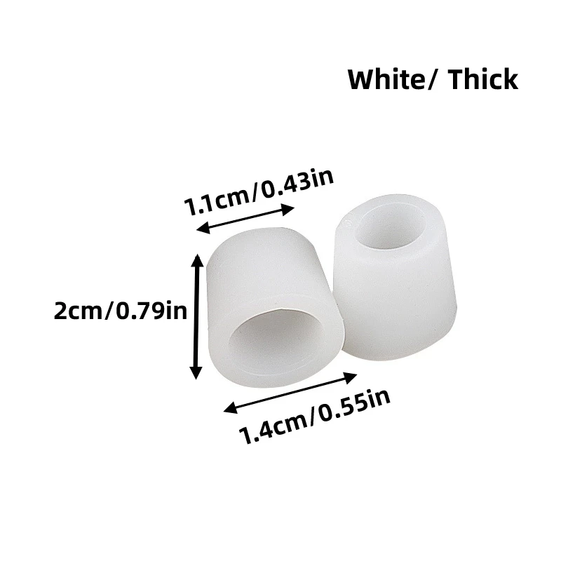 2/4/6pcs Silicone Gel Toe Protection Sleeve Pedicure Little Finger Tube Corns Blisters Bunion Corrector Pinkie Protector - купить по