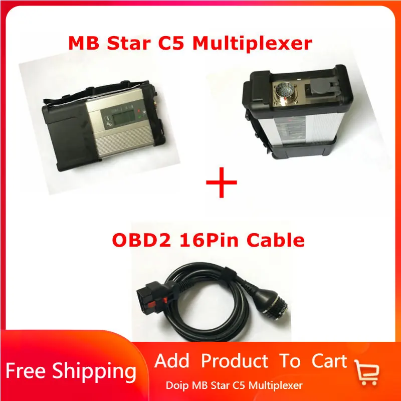 

Super Doip MB Star C5 Multiplexer MB SD Connect Compact C5 Main unit high quality with 16pin cable without software diagnostic