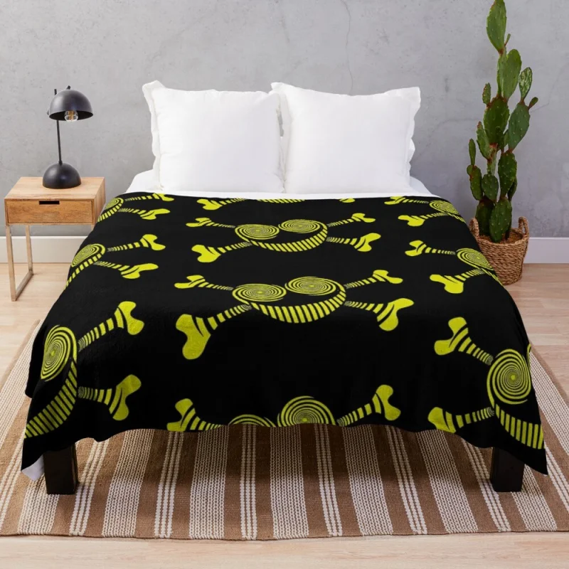 

The Smiler logo Smile and Cross Bones Throw Blanket