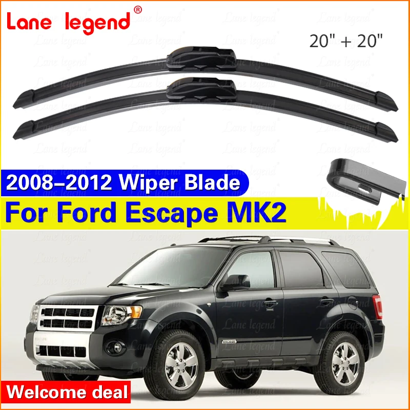 

Для Ford Escape MK2 2008-2012 автомобильный дворник U-типа из мягкой резины безрамные автомобильные дворники без кронштейнов 2009 2010 2011 20 "+ 20"
