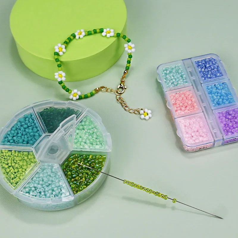 Premium Color Matched Seed Beads Kit Round Glass Beads For Jewelry Making DIY Small Beads For Needlework Craft Bracelet Necklace