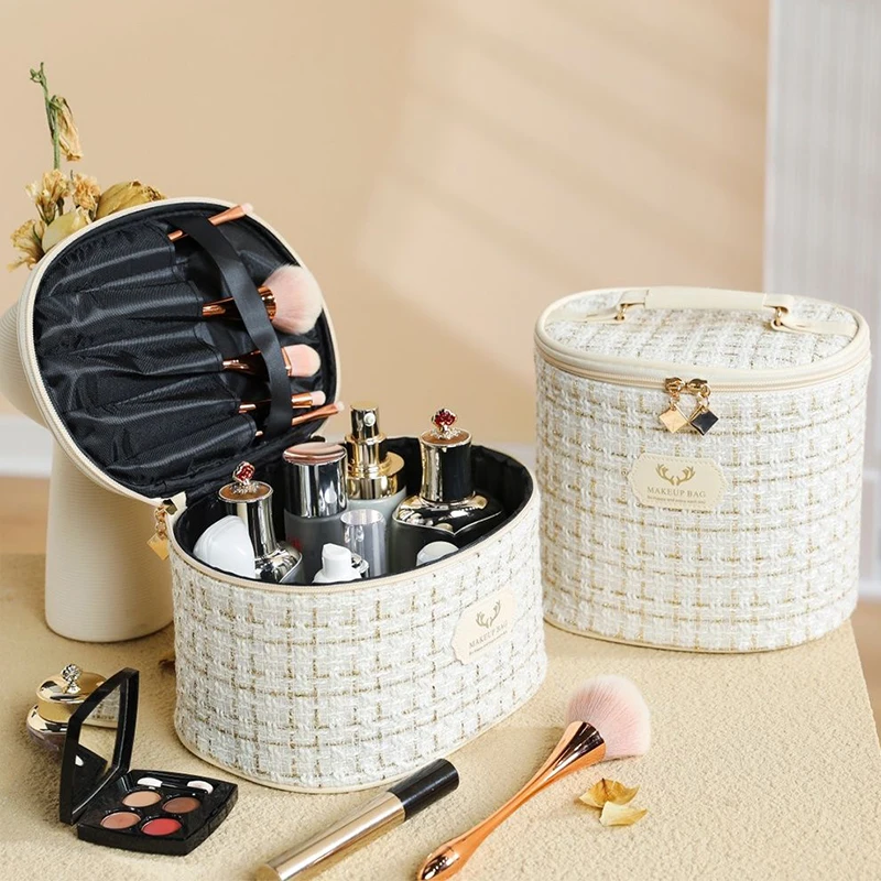 

Elegant Para Make Maquillaje Bags Makeup Organzier Bag Portable Handbag Travel Women Storage Cosmetiquera Cosmetic Up Bathroom