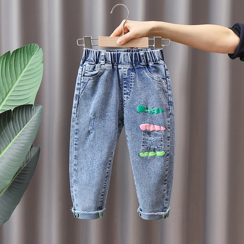 

Детские джинсовые брюки для мальчиков, на возраст 2-11 лет