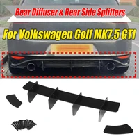 new car rear bumper diffuser rear side splitters spoiler lip guard protector for volkswagen for vw for golf mk 7 5 gti 2018 2019