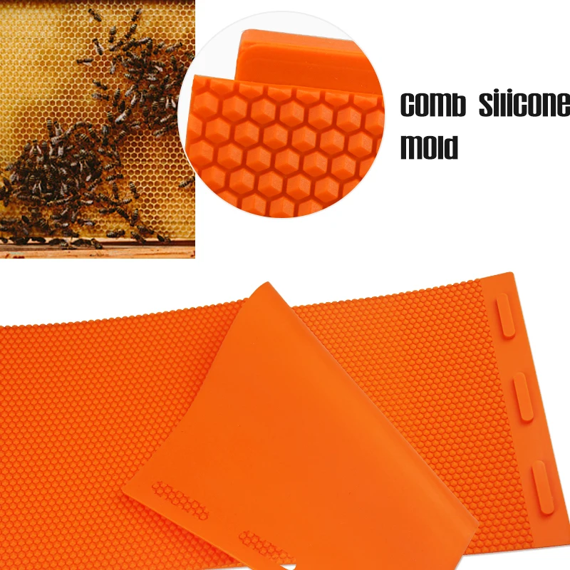 2PCS | Rubber Beeswax Press Sheet Mould Foundation Beekeeping Equipment Bee Hive Basis Press Sheet Mould Tools