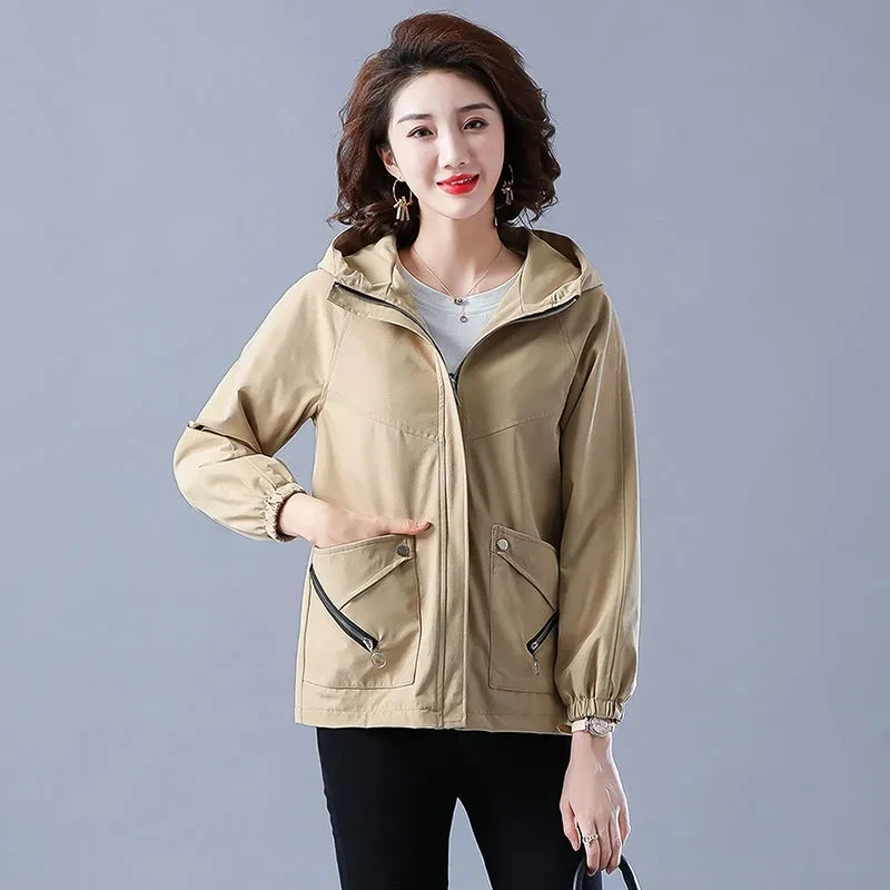 

Новинка 2022, осенняя Женская куртка, двухслойная ветровка с длинным рукавом, женская Свободная куртка, женская верхняя одежда, топы