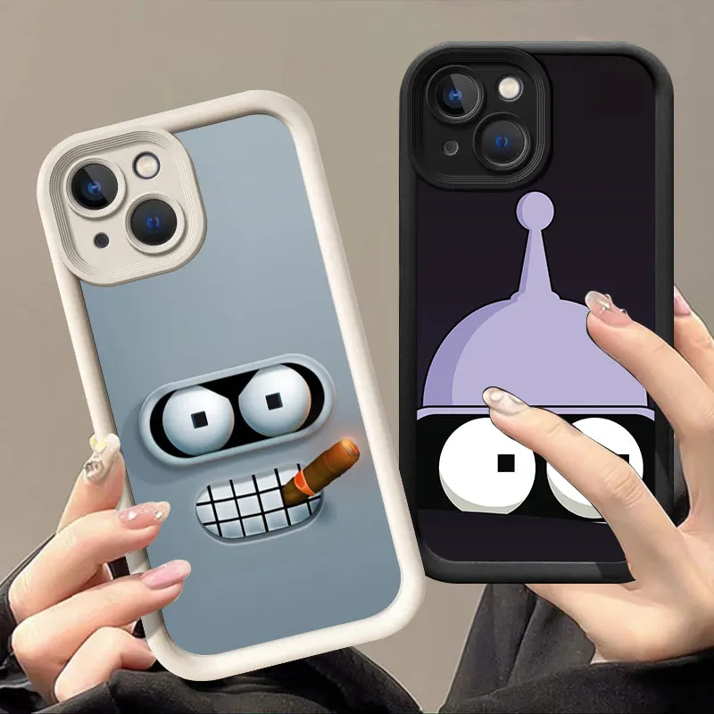 Futuramas Robot Bender Soft Silicone Phone Case For Apple iPhone 12 13 Mini 11 14 15 16 Pro Max 7 8 Plus