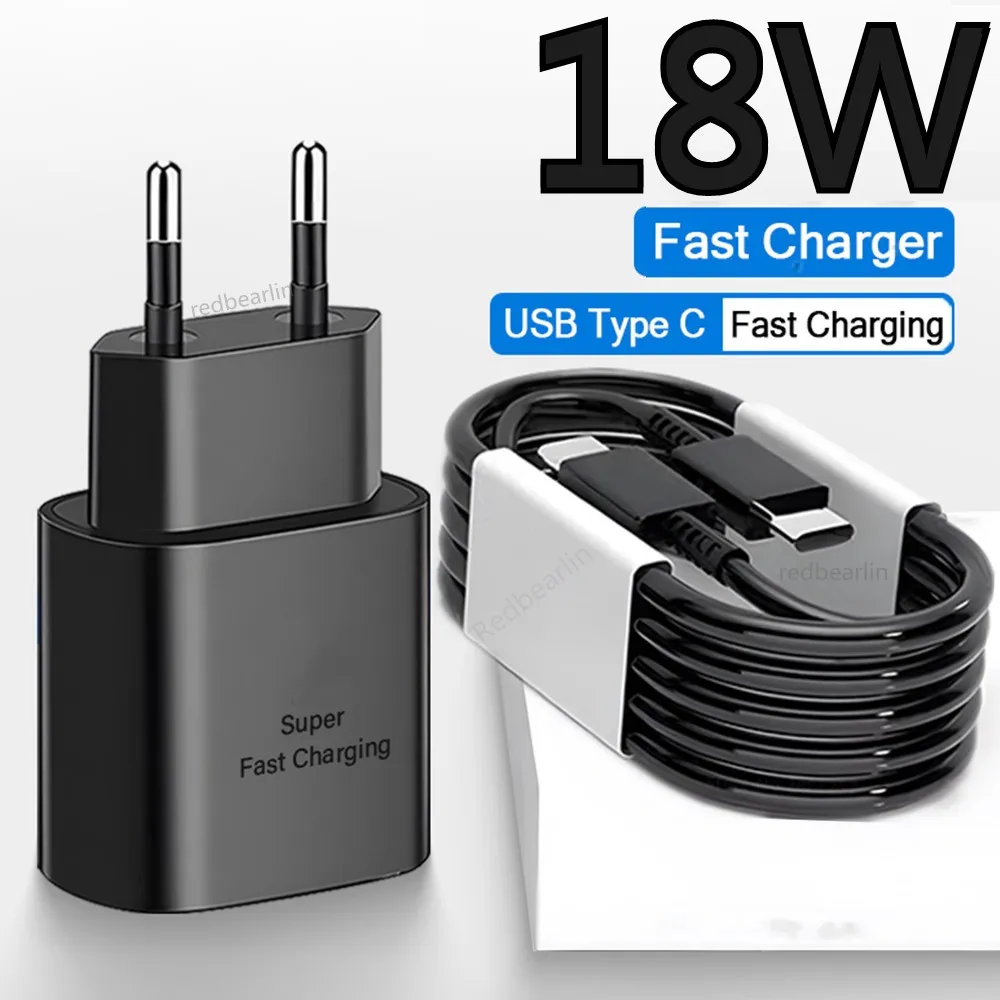 Сетевое зарядное устройство для Samsung Galaxy S10/S20/S22/S23/Note 10/20/htc, 18 Вт