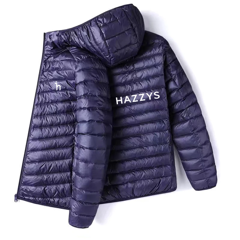 

2023 г., HAZZYS, Высококачественная Мужская Утепленная куртка из хлопка, ветрозащитная куртка, осенне-зимнее пальто с капюшоном, куртка для кемпинга