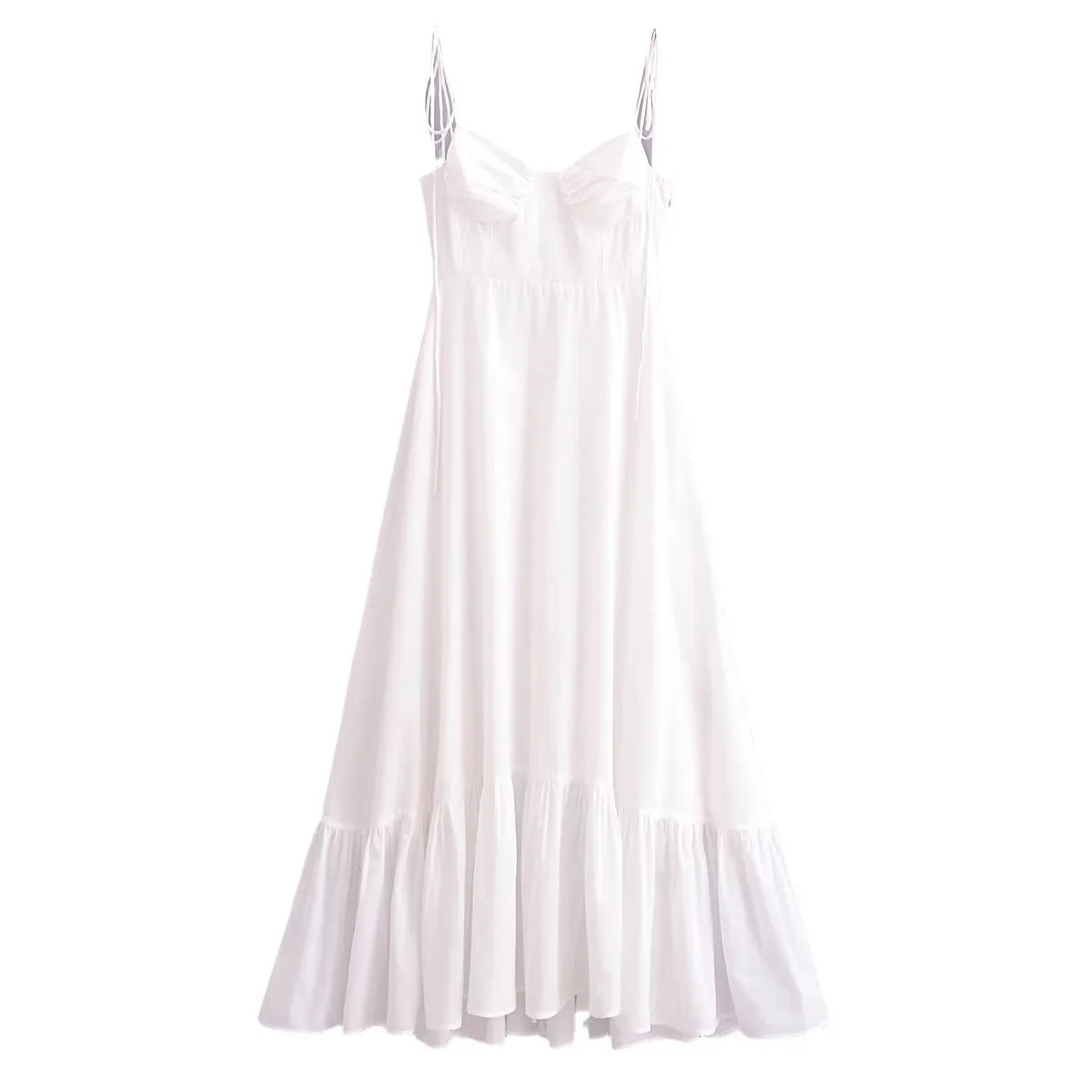 PB &amp ZA женское осеннее новое модное ламинированное платье из поплина для отпуска