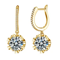certified 6 carats 9mm moissanite earrings for women 100 925 sterling silver 2022 trend new womens luxury jewelry wedding gift
