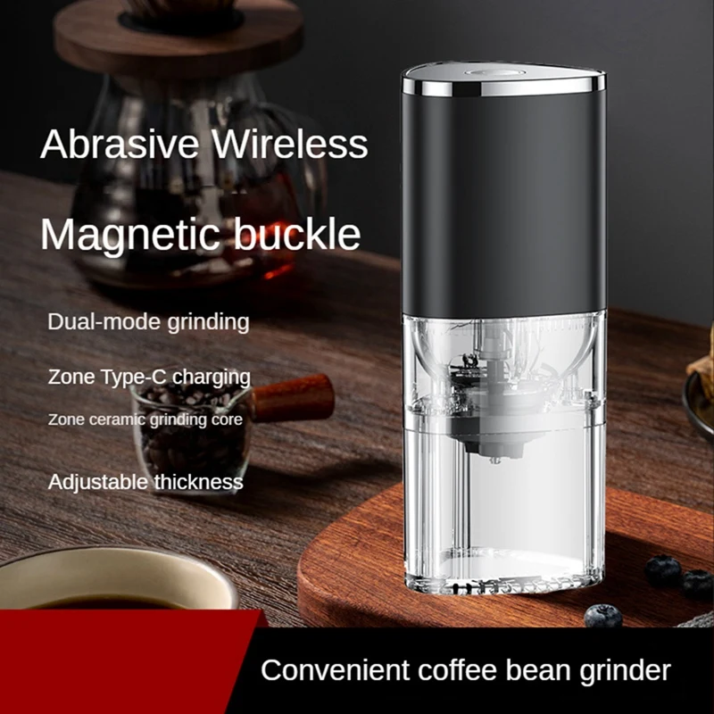 

Usb Coffee Grinder Portable Coffee Grinder Wireless Small Automatic Grinder-Black