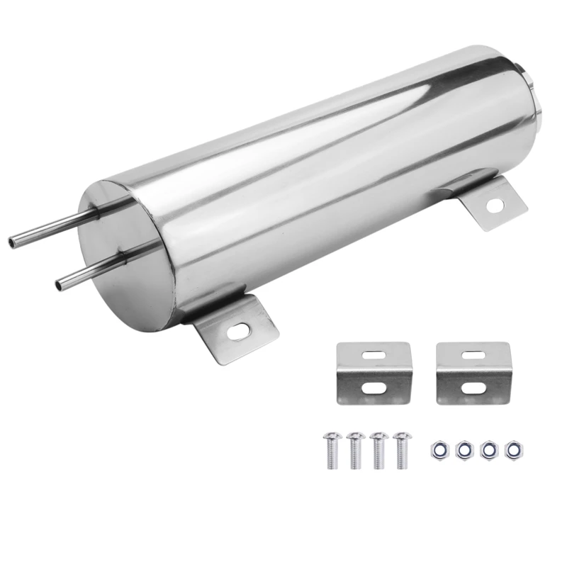 

32 Oz Stainless Steel Polished Radiator Overflow Tank Bottle Catch Can Or Most Hot Rods And Classic Engines