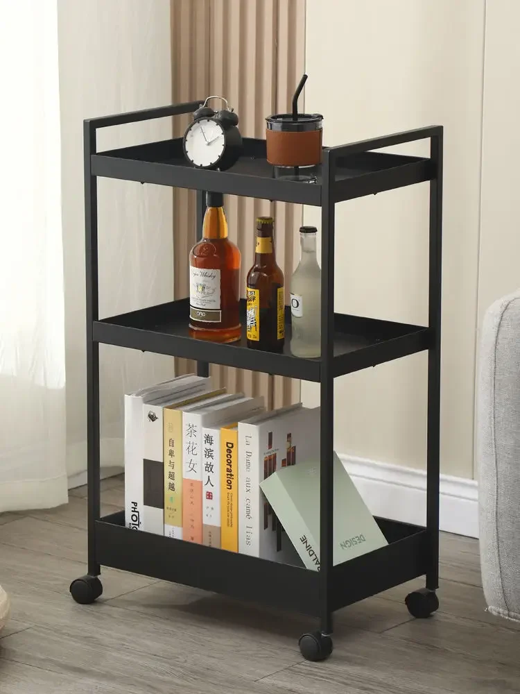 Стеллаж для хранения на тележке с тормозом универсальная корзина овощей кухни