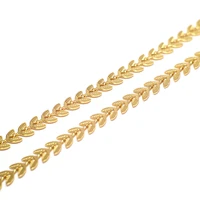 leaf chainsgold color plated brass6 1x0 6mm chainnecklace bracelet chainsjewelry necklace making