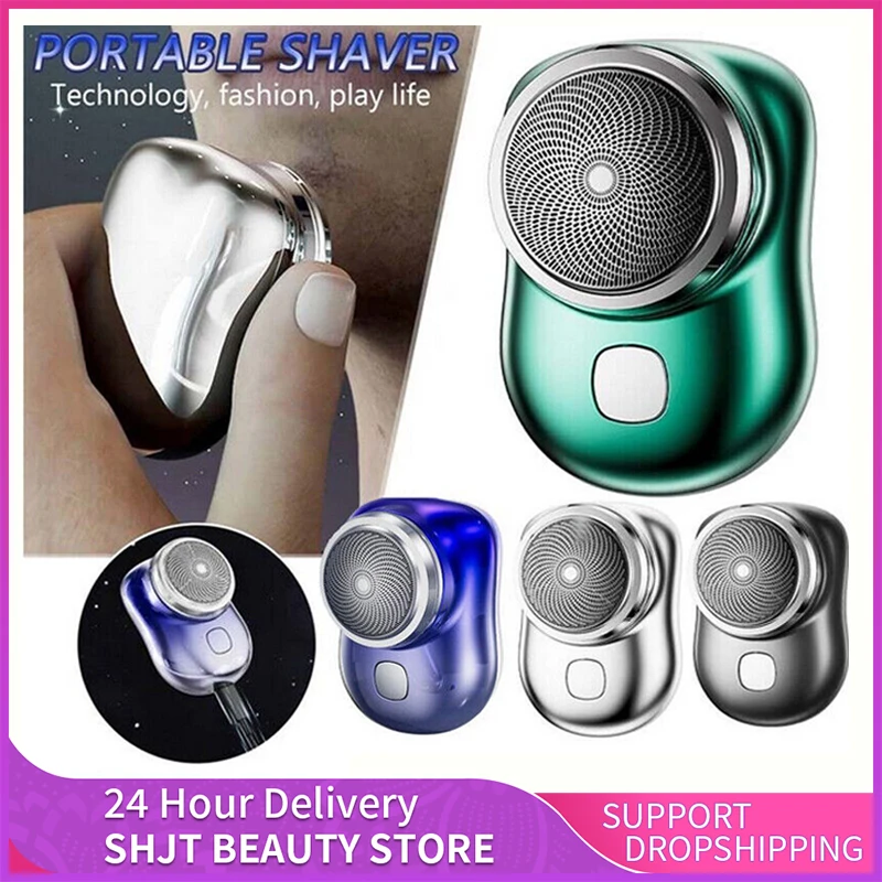 For Men Pocket Size Washable Rechargeable Portable Painless Cordless Trimmer Knive Face Beard Razor