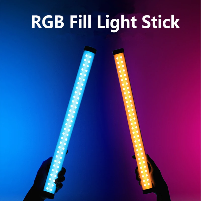 

Светодиодная RGB светильник лампа для видеосъемки 2500K-8500K CRI97 + Ручная лампа для заполнения света с сенсорным управлением, светодиодный лампа с управлением через приложение для телефона