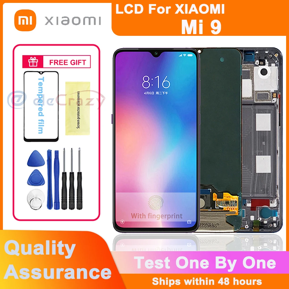 

ЖК-дисплей Super AMOLED 6,39 дюйма для Xiaomi Mi 9, ЖК-дисплей с сенсорным экраном и дигитайзером в сборе, сменные детали для Xiaomi MI 9, оригинал