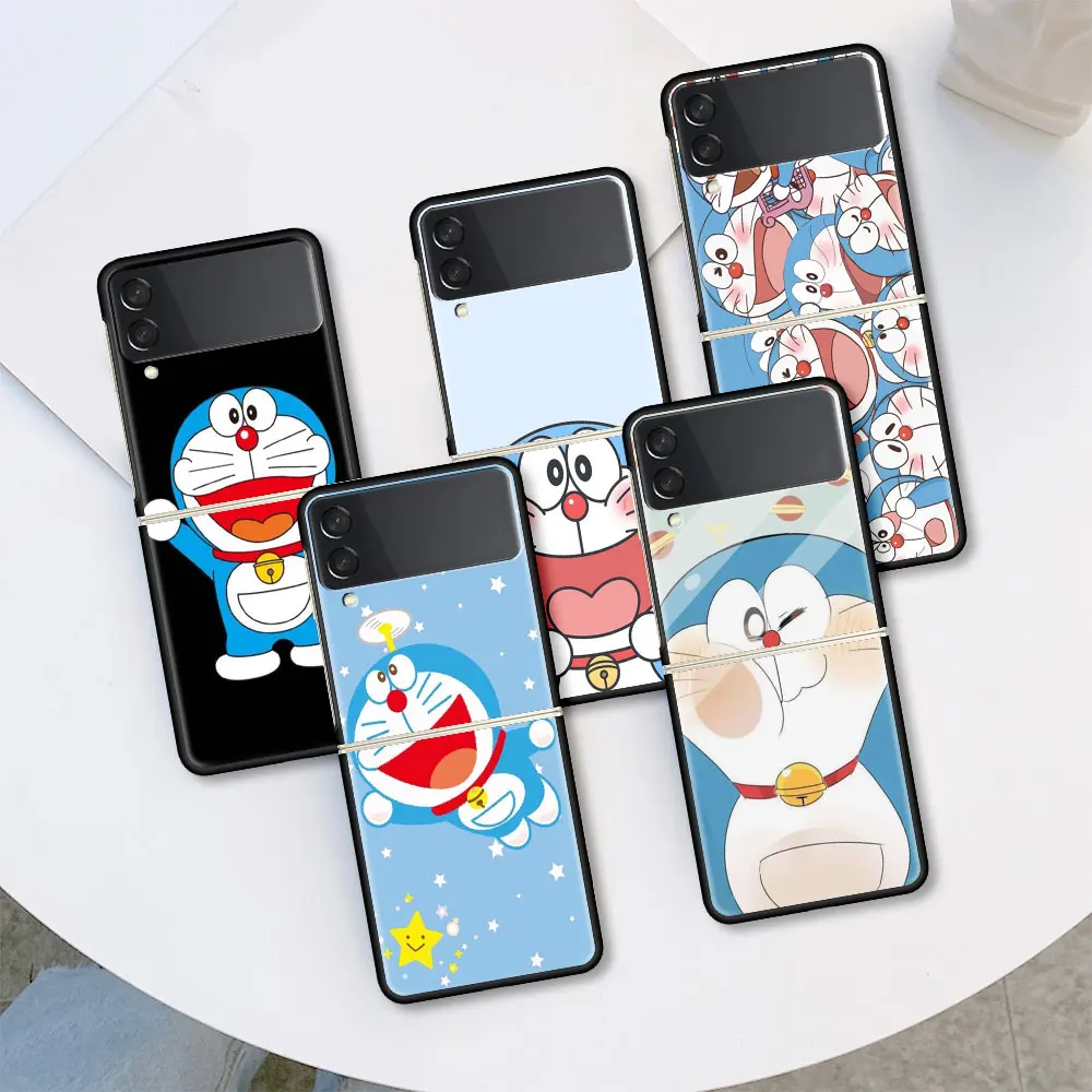 

Противоударный флип-чехол для Samsung Galaxy Z 3, черный Жесткий складной чехол-бампер, чехол с рисунком Doraemon Tinker Bell
