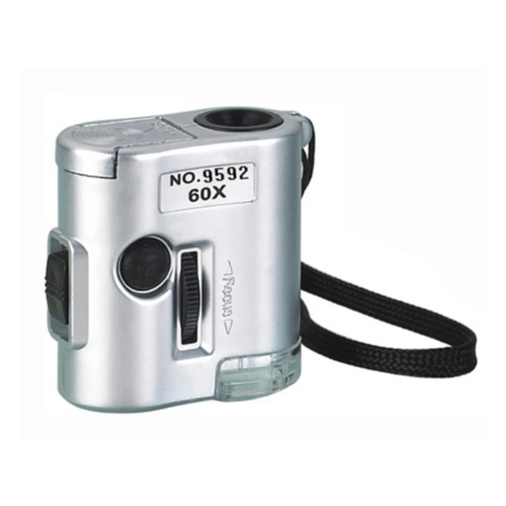 

Микроскоп 60X, карманные часы с подсветкой, Ювелирная Лупа, мобильное Ювелирное Украшение, идентификация ремонта, увеличительное стекло