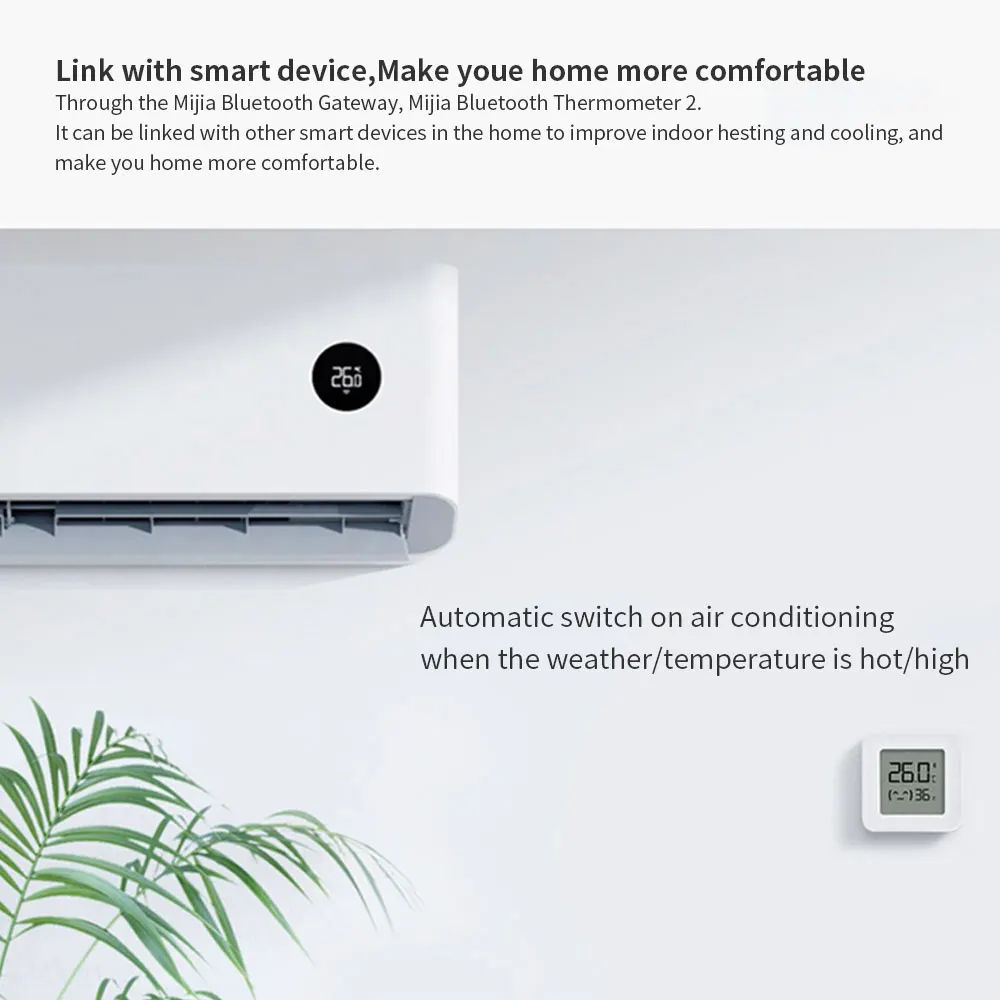 Датчик температуры и влажности Xiaomi Mijia Bluetooth термометр 2 цифровых гигрометра