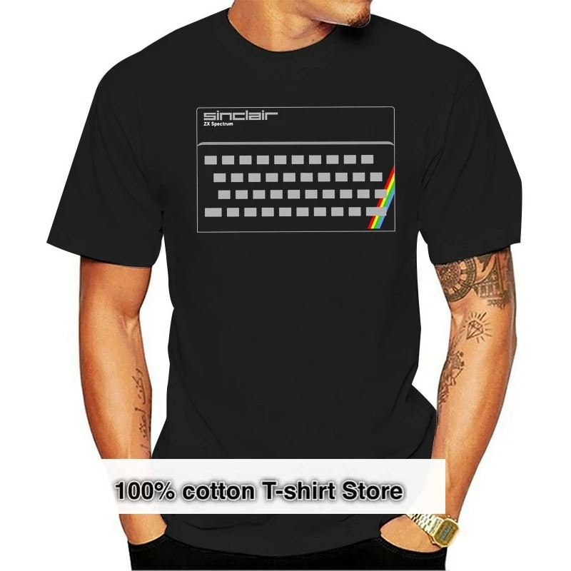 Zx Spectrum Pc T Shirt Knitted Fashion Anti-Wrinkle Pattern Spring Pictures Cotton O Neck Shirt