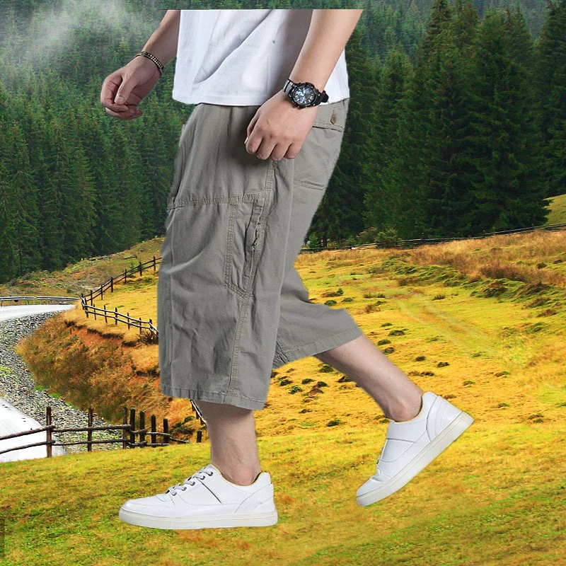 Шорты мужские свободного покроя повседневные штаны в 7 точек одежда для дома и