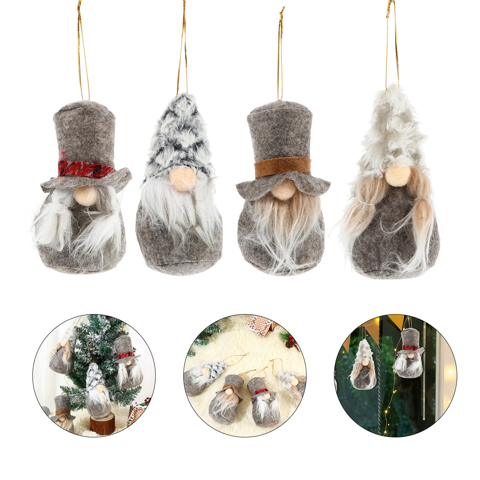 

4 шт., Безликие Рождественские куклы