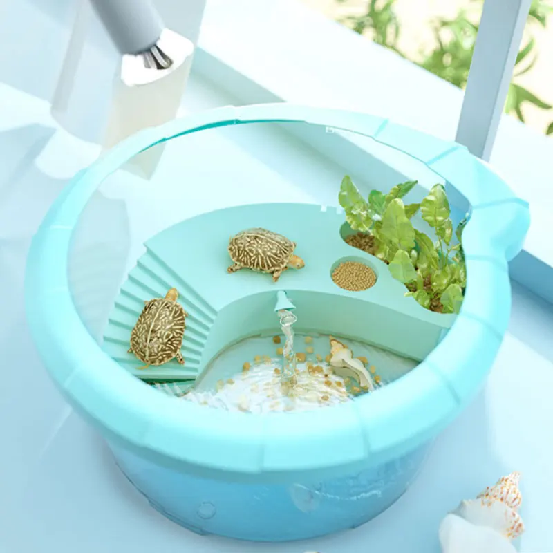 

Turtle Tank with Drying Platform and Climbing Platform Breeding Box Small Aquarium Special for Turtle Breeding Brazil Household