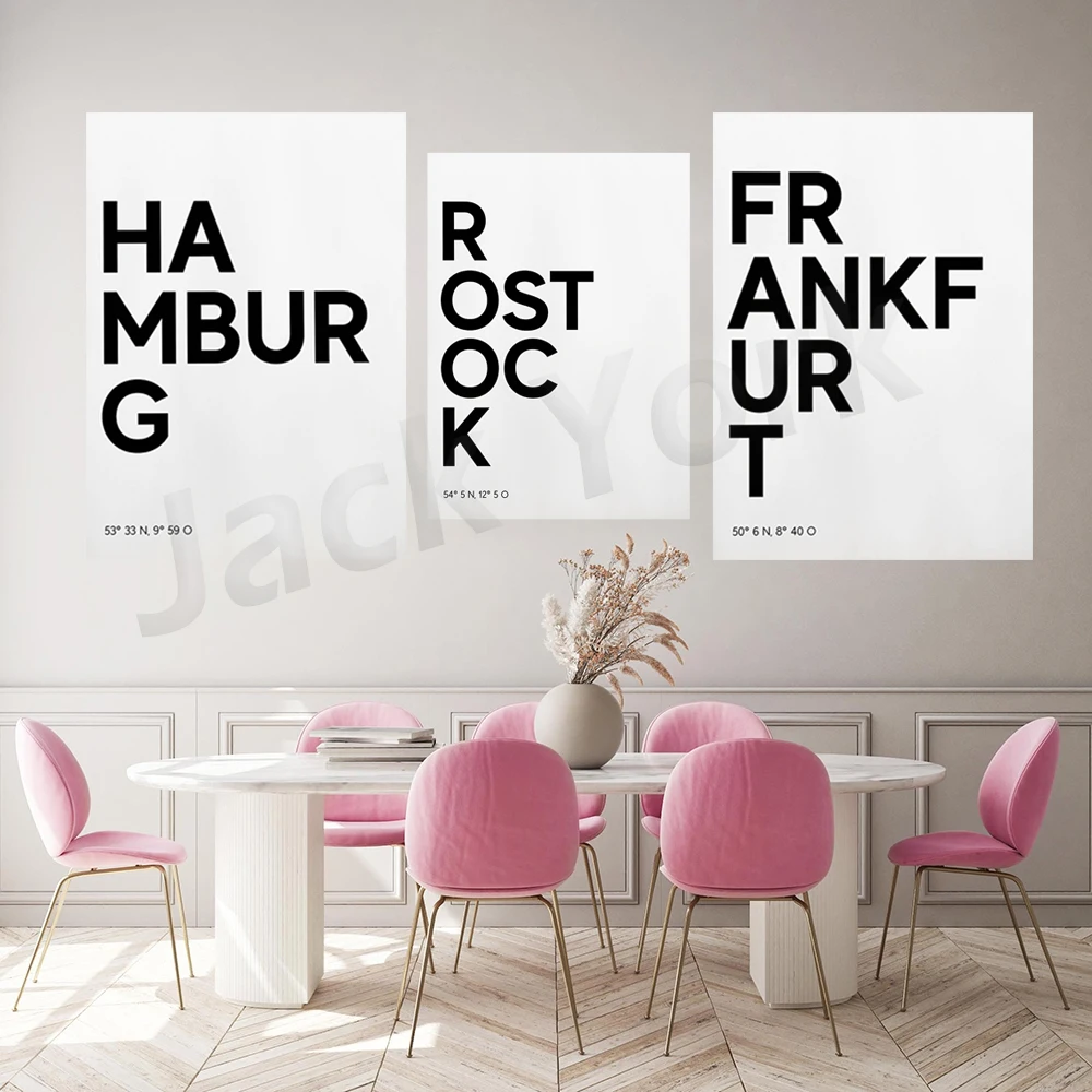 Jack York Cities Typography Print Poster