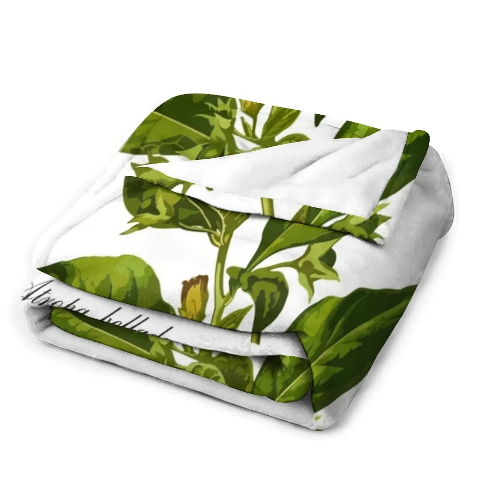 Черный смертельный ночной абажур (Атropa Белладонна) Плед теплое для зимы